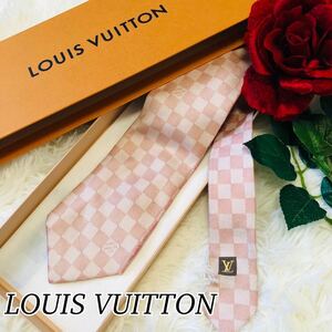 LOUIS VUITTON ルイヴィトン メンズ 男性 紳士 ネクタイ ブランドネクタイ 総柄 ダミエ柄 ダミエ ビジネス 結婚式 ハイセンス 剣先 9cm