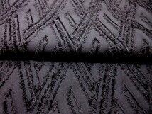  ♪幾何学柄フリンジのカットジャガード織り　ブラック♪_画像6