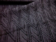  ♪幾何学柄フリンジのカットジャガード織り　ブラック♪_画像9