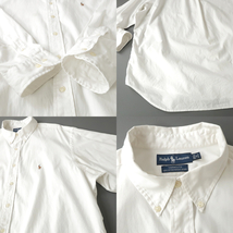 ラルフローレン ピンポイントオックスフォードシャツ カラーポニー刺繍 ホワイト 18(XXL)_画像5