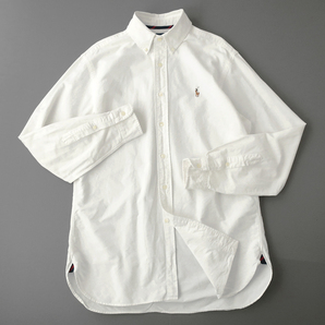 ラルフローレン オックスフォードシャツ ボタンダウン カラーポニー刺繍 ホワイト(M)の画像2