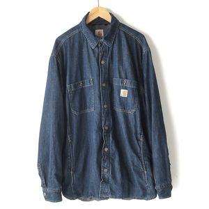 carhartt カーハート デニムカバーオール シャツジャケット ブランケット (XL)