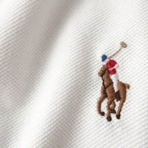 ラルフローレン KNIT OXFORD 鹿の子シャツ ボタンダウン カラーポニー刺繍 ホワイト(XL)_画像3