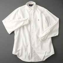 ラルフローレン YARMOUTH オックスフォードシャツ カラーポニー刺繍 ホワイト 16(L)_画像2