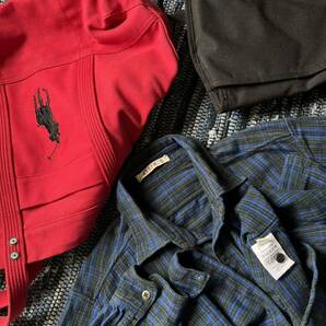 超美品 日本製 45rpm 高品質フランネル 鮮やかチェックデザインシャツ メンズ 長袖シャツ size2(M) 45アールピーエムスタジオ(株)の画像2