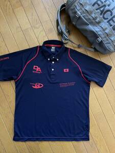 超美品 新品同様 DESCENTE デサント GOLF 半袖ポロシャツ 高品質DRYストレッチ素材 HALFSLEEVE POLO SHIRT size3L ネイビー ゴルフウエア