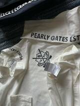 超美品 定価14,300円 PEARLY GATES パーリーゲイツ メンズ ハイネック 吸汗速乾 ストレッチ 長袖シャツ size6 胸囲98～102 オフホワイト_画像5