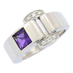  Piaget mistake Pro to call * Ame si -stroke ( amethyst )* diamond ring * ring /K18WG/750-9.5g/FD:0.06ct/10 number /#50/PIAGET #514379