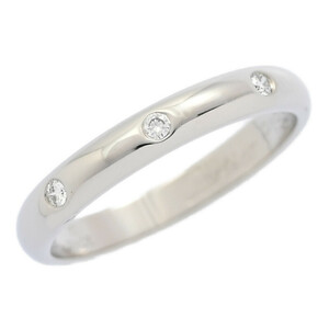  Cartier 1895 WEDDING BAND 1895 свадьба 3P* бриллиантовое кольцо * кольцо /Pt950-2.8g/0.04ct/6 номер /#46/B4058300/Cartier #515355