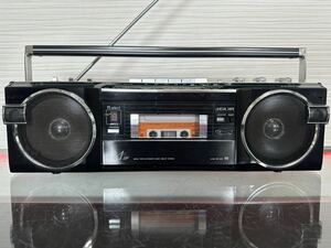 昭和レトロ SANYO MR-U4SF おしゃれなテレコ FM/AMステレオ アンティーク ラジオカセットレコーダー【動作品】