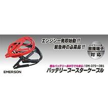 01)12/24V100A_01)5.0m エマーソン(Emerson) 車用バッテリーブースターケーブル 12/24V 100A 5.0m ハイブリッド車救援端子対応 取っ手付き_画像6