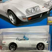 Bアソート ☆ホットウィール☆ '72 シボレー コルベット　スティングレイ　コンバーチブル　白　Hot Wheels_画像1