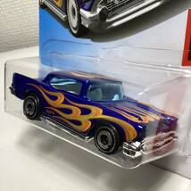 ☆ホットウィール☆ '57 シェビー　青　フレイムス　Hot Wheels _画像3