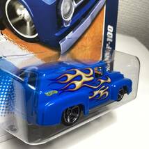 ☆ホットウィール☆ '56 フォード　F-100 青　フレイムス　Hot Wheels _画像4