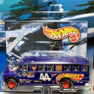 ☆ホットウィール レーシング☆ スクールバス　#44 青　リアルライダー　Hot Wheels