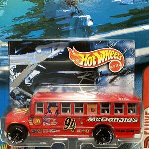 ☆ホットウィール レーシング☆ スクールバス　 #94 赤　マクドナルド　リアルライダー　Hot Wheels