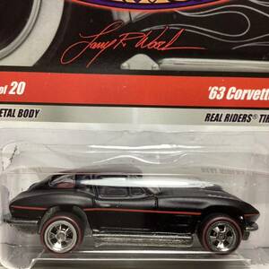 チェイス！☆ホットウィール☆ '63 シボレー コルベット 黒　イニシャル付き　LARRY’S GARAGE Hot Wheels 