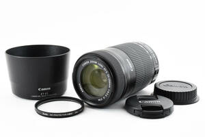 ★極上品★キヤノン Canon EF-S 55-250mm F4-5.6 IS STM ★フィルター・フード付属★ L1247#1435