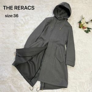 THE RERACS ザ・リラクス ウールロングコート フード付き グレー36