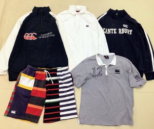 #CANTERBURY canterbury 5 point set sale jacket polo-shirt short pants size MIX sportswear rugby used ./2.22kg#