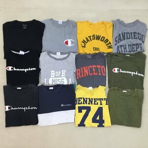 ■Champion チャンピオン Tシャツ 半袖 12点まとめ売り ブラック グレー グリーン イエロー メンズ サイズS.M.L.XL /2.2kg■