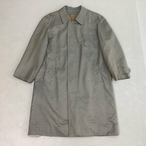 ■90s Burberry's バーバリーズ ステンカラーコート 玉虫 シルクウール ライナー付き ノバチェック ヴィンテージ 94 175 カーキ/1.28kg■