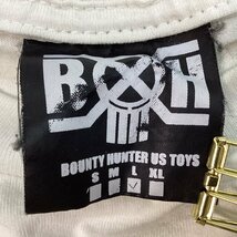 ■【送料198円】90s BOUNTY HUNTER US TOYS バウンティーハンター ロゴ スマイルプリント Tシャツ 丸首 半袖 サイズL 白 ホワイト/0.26kg■_画像5