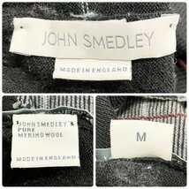 ●JOHN SMEDLEY ジョンスメドレー セーター ハイネック トップス チェック柄 イングランド製 メリノウール ブラック M レディース 0.31㎏●_画像6