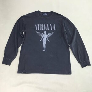 ■ARCHIVE アーカイブ ロンT ニルヴァーナ エンジェル Tシャツ カットソー NIRVANA バンド プリント オーバーサイズ グレー /0.34kg