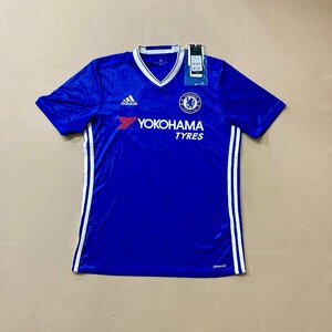 ★未使用タグ付き adidas ディダス CHELSEA チェルシーFC サッカーウェア ユニフォーム ブルー 青 Oサイズ climacool 0.2kg★