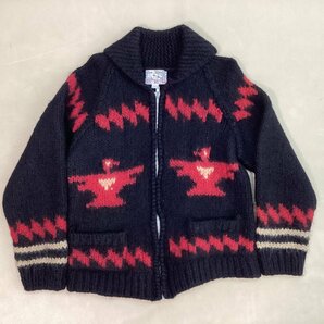 ■90s OLD ENGLAND BASIC OEB オールドイングランド カウチンセーター サンダーバード ヴィンテージ 古着 メンズ サイズL 黒/1.3kg■の画像1