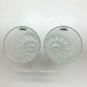 ◆【ジャンク品】KAMEI GLASS カメイガラス DU9028-2 クリスタルダルク シャンパン グラス ペア ゴールドラベル 現状品 (E1)N/S60409/1/0.6の画像5