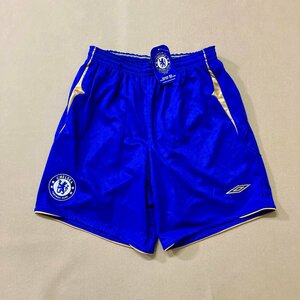 ★未使用タグ付き umbro アンブロ サッカーウェア CHELSEA チェルシー ユニフォーム ハーフパンツ ボトムス サイズM ブルー 0.15kg★