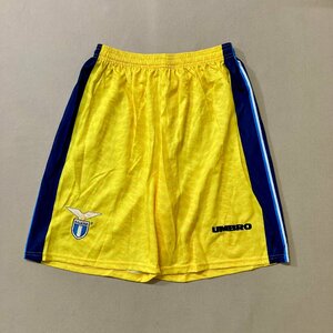 ★美品 umbro アンブロ サッカーウェア LAZIO ラツィオ ユニフォーム ハーフパンツ ボトムス サイズ36inch/91cms イエロー 0.1kg★