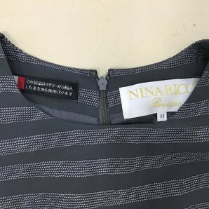 ■NINA RICCI ニナリッチ ワンピース フォーマル イタリー 長袖 グレー レディース サイズ11(M相当) /0.4kg■の画像7