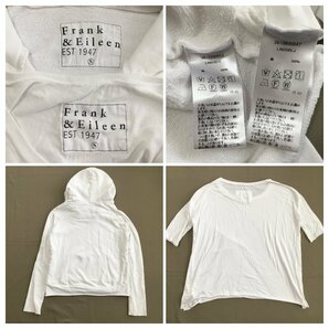 ■Frank&Eileen フランクアンドアイリーン Tシャツ スウェット 2点 まとめ売り 長袖 半袖 ホワイト レディース サイズS /0.62kg■の画像4