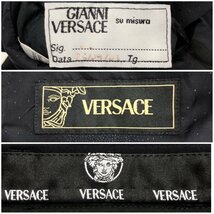 ●VERSACE ヴェルサーチ セットアップ ジャケット パンツ ダブル ストライプ ウール100％ イタリア製 ブラック size54R メンズ 1.36kg●_画像8