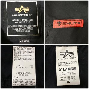 ■ALPHA INDUSTRIES アルファ インダストリーズ ミニタリージャケット 上着 アウター ボタン メンズ サイズ XL ブラック /0.4kg■の画像7