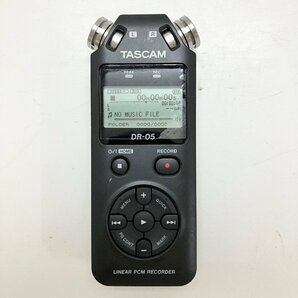 ◆【ジャンク品】TASCAM タスカム DR-05 リニアPCMレコーダー ICレコーダー 録音 再生 ブラック 現状品 (E2)N/G60418/2/0.2の画像1