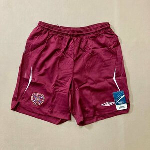 ★未使用タグ付き umbro アンブロ サッカーウェア ハートオブミドロシアンFC ユニフォーム ハーフパンツ ボトムス XXL レッド 0.15kg★