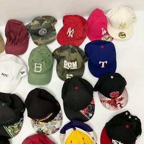 ◆【現状品】 NEW ERA ニューエラ キャップ 帽子 30個 まとめ売り コラボ 柄 色 野球帽 サイズMIX 59 FIFTY 約3.25kg M/S60405/6/3.25の画像3