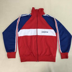 ■adidas アディダス トラックジャケット 80’ｓ デサント ジャージ トリコロール トップス メンズ サイズ 不明 レッド×ブルー /0.48㎏■