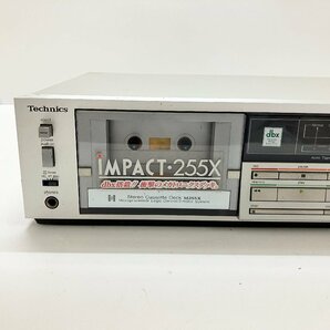 ◆【ジャンク品】Technics テクニクス RS-M255X ステレオ カセットデッキ ーディオ機器 音楽機材 グレー 現状品 (E4)N/G60419/3/6.0の画像2