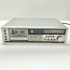 ◆【ジャンク品】Technics テクニクス RS-M255X ステレオ カセットデッキ ーディオ機器 音楽機材 グレー 現状品 (E4)N/G60419/3/6.0の画像1