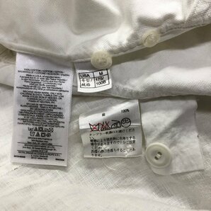 ●リネン コットン 半袖 シャツ 3点 まとめ売り プルオーバー ハーフ ボタンダウン含む 白シャツ ホワイト サイズMIX 卸 現状品 0.65kg●の画像8
