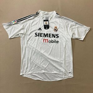 ★未使用タグ付き adidas アディダス Real Madrid レアルマドリード サッカーウエア 半袖ユニフォーム 4XO ホワイト 0.2kg★の画像1