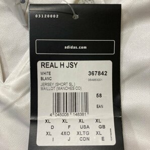 ★未使用タグ付き adidas アディダス Real Madrid レアルマドリード サッカーウエア 半袖ユニフォーム 4XO ホワイト 0.2kg★の画像6