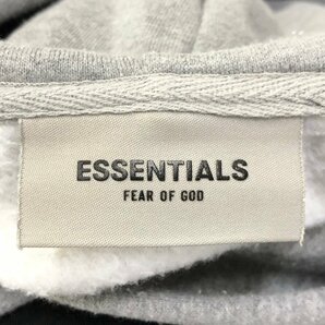 ●FOG Fear of God ESSENTIALS フィアオブゴッド エッセンシャルズ パーカー プルオーバー バックロゴ グレー サイズM メンズ 0.73kg●の画像6