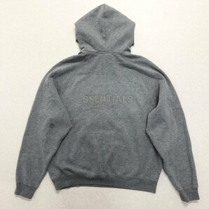 ●FOG Fear of God ESSENTIALS フィアオブゴッド エッセンシャルズ パーカー プルオーバー バックロゴ グレー サイズM メンズ 0.73kg●の画像1