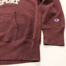 ●champion×stussy チャンピオン ステューシー リバースウィーブ 青タグ パーカー プルオーバー C8-L126 ボルドー メンズ sizeXL 0.93㎏●_画像4